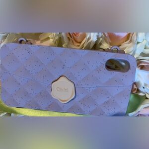 NWT IPHONE 6 5 XS - MAX SEAL STAMPED CASE (PURPLE) about 3.25” X 6.25”16cm X 8cm